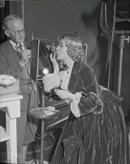 Actress Mary Pickford in Dressing Room with Roy Laidlaw