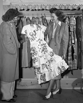 Actress Maureen O'Hara Opens Dress Shop
