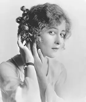 Delicate Prints: Actress Mildred Harris Wearing Feminine Hairstyle