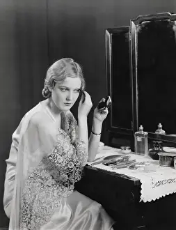 Actress Miriam Seegar at Vanity Table