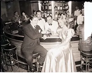 Stool Prints: Actress Mitzi Green with Milton Berle