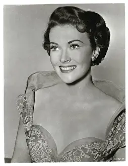 Lace Prints: Actress Paula Raymond in Evening Gown