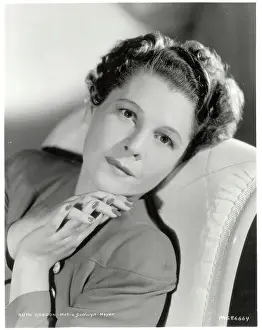 Hands Clasped Prints: Actress Ruth Gordon Leans Back In Chair