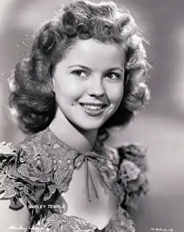 Actress Shirley Temple in Lace Cut Dress