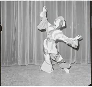 Actress Suzushi Hanayagi Practicing Dance on Stage