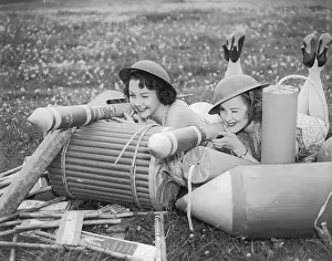 Aiming Prints: Actresses Playing with Fireworks