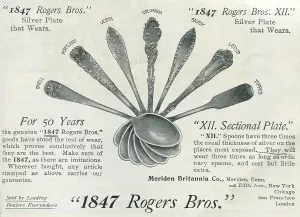 Advertisment Prints: Ad For 1847 Rogers Brothers Silver