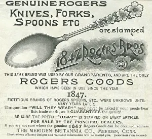 Advertisment Prints: Ad For 1847 Rogers Brothers Silver