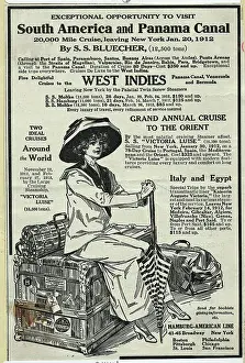 Advertisement Prints: Advertisement For 1912 Cruises