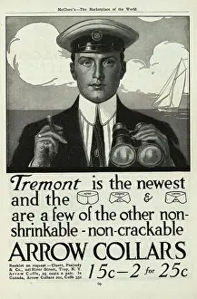 Binoculars Prints: Ad for Arrow Collars