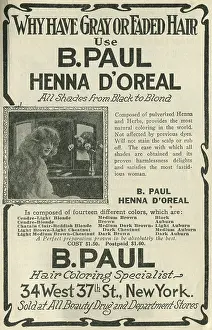 Advertising Prints: Ad For 'B. Paul Hair Color'