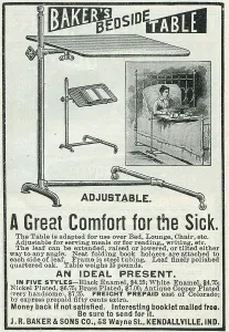 Retail Trade Prints: Ad For Baker's Bedside Table