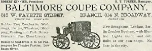 Advertising Prints: Ad For 'Baltimore Coupe Co.'