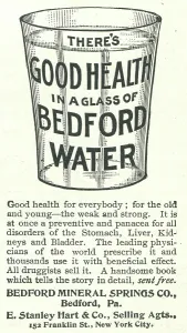 Retail Trade Prints: Ad For Bedford Mineral Water