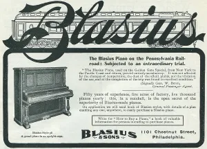 Advertising Prints: Ad For 'Blasius Piano'