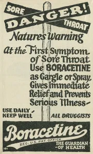 Retail Trade Prints: Ad For Boracetine