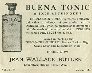 Advertising Prints: Ad For 'Buena Skin Tonic'