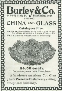 Retail Trade Prints: Ad For Burley & Co China & Glass