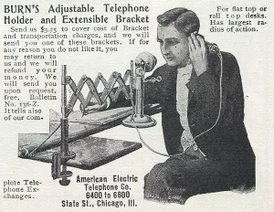 Advertising Prints: Ad For 'Burn's Telephone Holder'