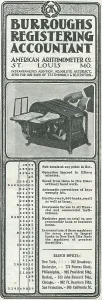Advertising Prints: Ad For 'Burroughs Accountant'