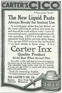 Advertising Prints: Ad For 'Carter's Cico Paste'