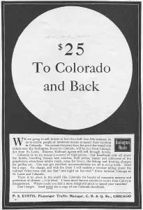 Route Prints: Ad For CB&Q Railroad