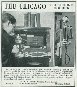 Advertising Prints: Ad For 'Chicago Telephone Holder'