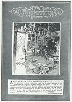 Advertising Prints: Ad For 'Chickering Pianos'