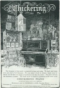 Advertising Prints: Ad For 'Chickering Pianos'