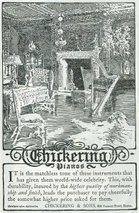 Advertising Prints: Ad For 'Chickering Pianos'