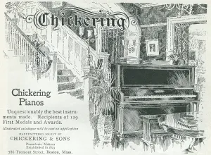 Advertising Prints: Ad For 'Chickering Pianos'