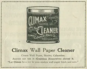 Retail Trade Prints: Ad For Climax Wall Paper Cleaner