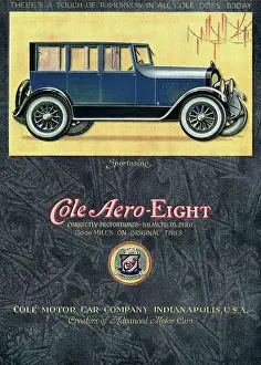 1920s Style Prints: Advertisement for Cole Aero-Eight Car
