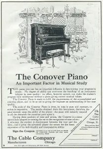 Advertising Prints: Ad For 'Conover Piano'
