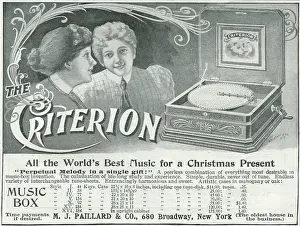 Advertising Prints: Ad For 'Criterion Music Box'