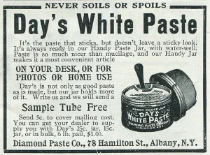 Advertisement Prints: Ad For 'Day's White Paste'