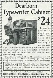 Retail Trade Prints: Ad For Dearborn Typewriter Cabinet
