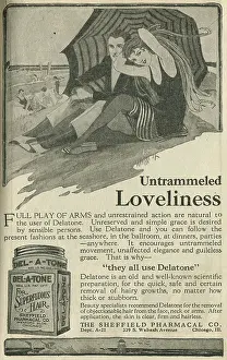 Advertising Prints: Ad For 'Delatone Hair Remover'