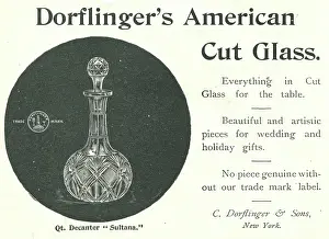 Retail Trade Prints: Ad For Dorflinger Cut Glass