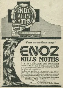 Retail Trade Prints: Ad For Enoz Moth Killer