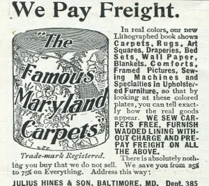 Advertising Prints: Ad For Famous Maryland Carpets