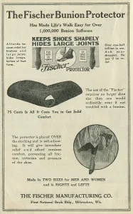 Advertising Prints: Ad For 'Fischer Bunion Protector'