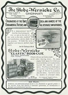 Retail Trade Prints: Ad For Globe Wernicke Bookcases