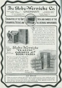 Retail Trade Prints: Ad For Globe Wernicke Bookcases