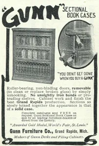 Retail Trade Prints: Ad For Gunn Sectional Bookcases