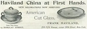 Retail Trade Prints: Ad For Haviland China & Cut Glass