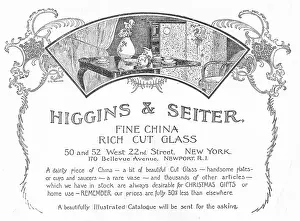 Retail Trade Prints: Ad For Higgins & Seiter China & Glass