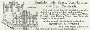 Retail Trade Prints: Ad For Hoskins & Sewell Beds