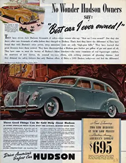 Hudson Prints: Advertisement For Hudson Automobiles