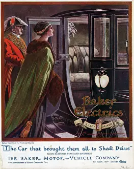 Electric Prints: Ad Illus. Of Woman Entering Motor Coach